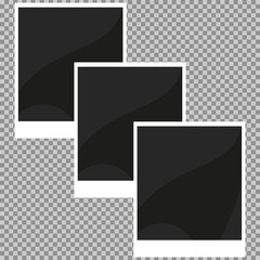  Vector collection of vector blank retro photo frames.
