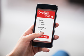 Person Dating Online On Smart Phone