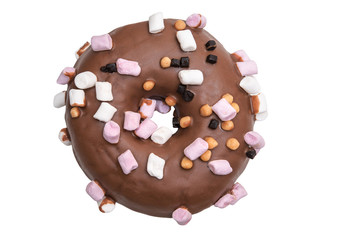 Donut on white background