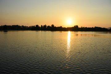 Fototapeta premium Sunset river view