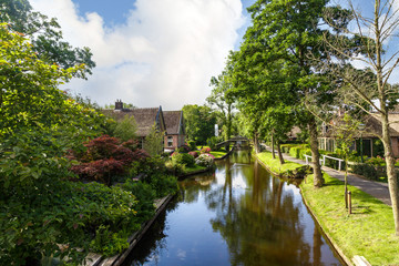 Fototapeta premium Village View around Canals