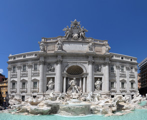 Fototapeta na wymiar The Trevi Fountain (Italian: Fontana di Trevi) in Rome, Italy