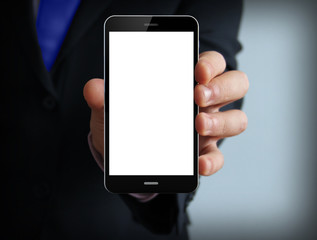 blank businessman smartphone