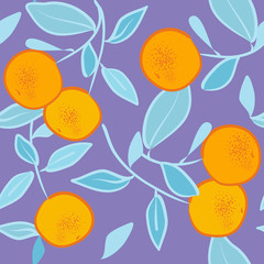 seamless pattern with orange
