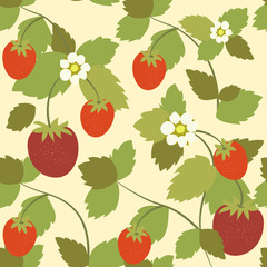 seamless pattern with strawberry