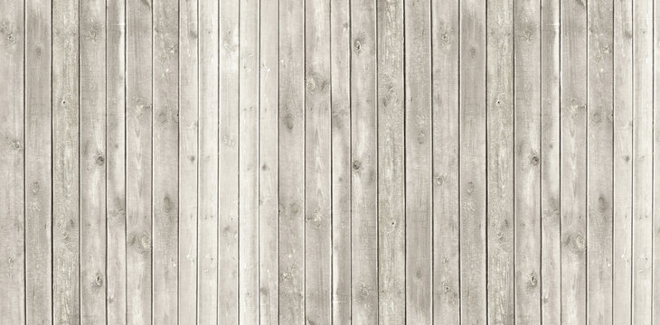 Vintage Whitewash Painted Rustic Old Wooden  Plank Wall  Textured Background. Faded Natural Wood Board Panel Structure.