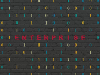 Finance concept: Enterprise on wall background