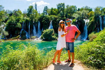 Lovely Couple near Kravice Waterfall Bosnia
