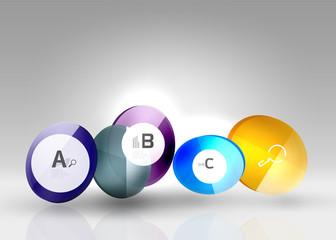 Glass circle infographics