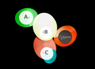 Glass circles on black