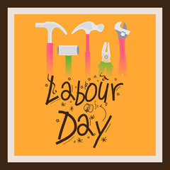Obraz premium Happy Labour Day.