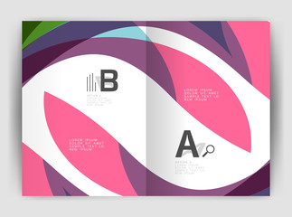 Wave design business brochure or annual report cover