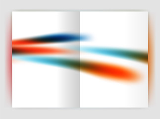 Fototapeta premium Blurred wave line. Business annual report abstract background