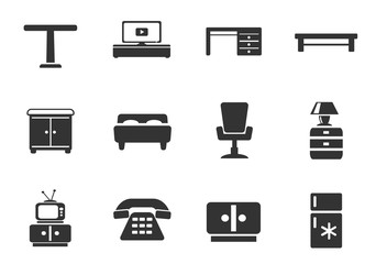 furniture icon set