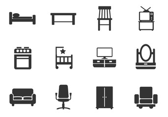 furniture icon set