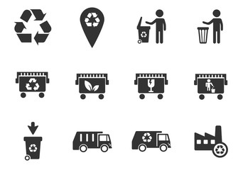 garbage icon set
