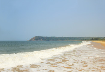 Beautiful empty beach with tropical nature