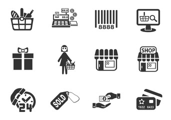 shop icon set