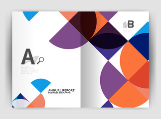 Abstract circle design business annual report print template