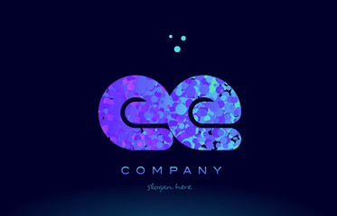 ee e e bubble circle dots pink blue alphabet letter logo icon vector