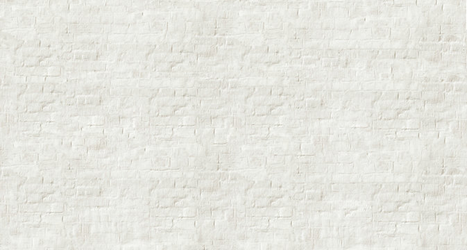 Whitewash painted old brick textured wall with plaster. Background for text or image. 