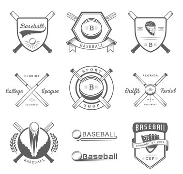 Set of Vector Logo and Badges Baseball