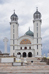 Fototapeta na wymiar Cathedral in Ghelari, Hunedoara County, Transylvania, Romania