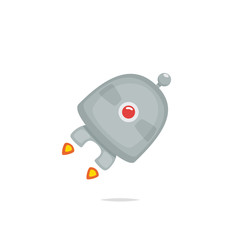 Fototapeta premium Robot rocket vector