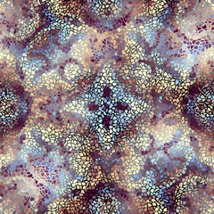 Fototapeta premium Seamless background pattern. Decorative geometric mosaic pattern on blur background.