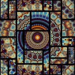 Seamless background pattern. Decorative geometric mosaic pattern.