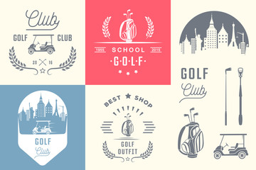 Set of Vintage Golf Logos and Badges.