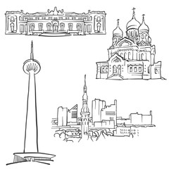 Tallinn Estonia Famous Buildings