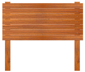 Wood Sign on White Background