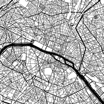 Paris France Vector Map