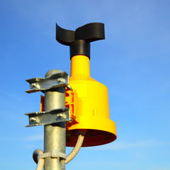 Anemometer on top of pole