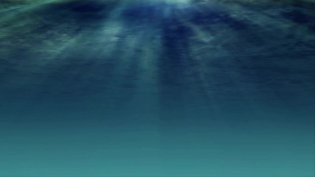 Oceanic 0210: Underwater light filters down through blue water (Loop).