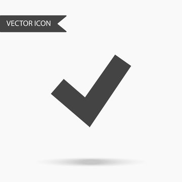 Vector business icon check. Icon for for annual reports, charts, presentations, workflow layout, banner, number options, step up options, web design. Contemporary flat design