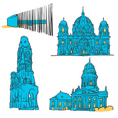 Berlin Germany Colored Landmarks © Knut Hebstreit