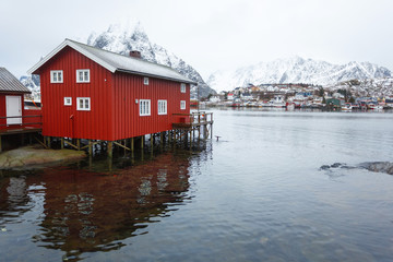 Obraz premium Reine fishing village, Lofotens