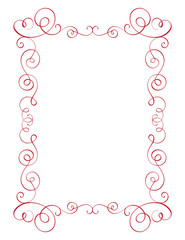 square flourish calligraphy vintage frame. Illustration vector hand drawn EPS 10
