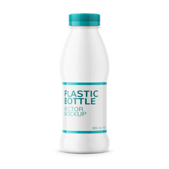 White milk bottle template.