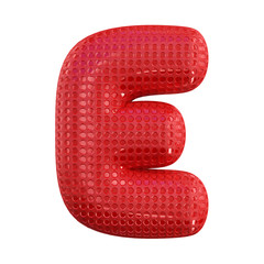 Inflatable letters of the alphabet. 3D rendering