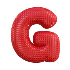 Inflatable letters of the alphabet. 3D rendering