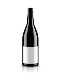 Mockup wine bottle. vector design.