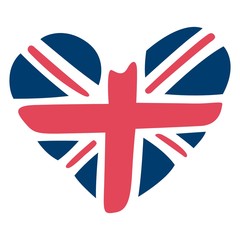 United Kingdom Heart Flag