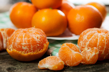 Fresh and organic tangerine