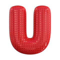 Inflatable letters of the alphabet. 3D rendering