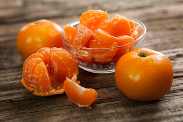 Sweet clementine and bowl with clementines
