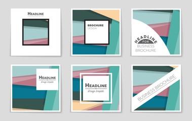 Abstract vector layout background set. For art template design, list, front page, mockup brochure theme style, banner, idea, cover, booklet, print, flyer, book, blank, card, ad, sign, sheet,, a4