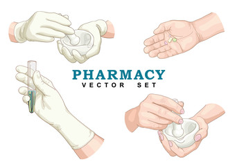 Pharmacy Vector Set.